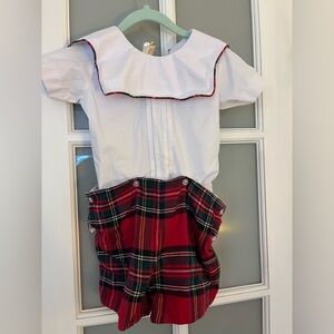 The Beaufort Bonnet Company Red Plaid Kids Matching Set